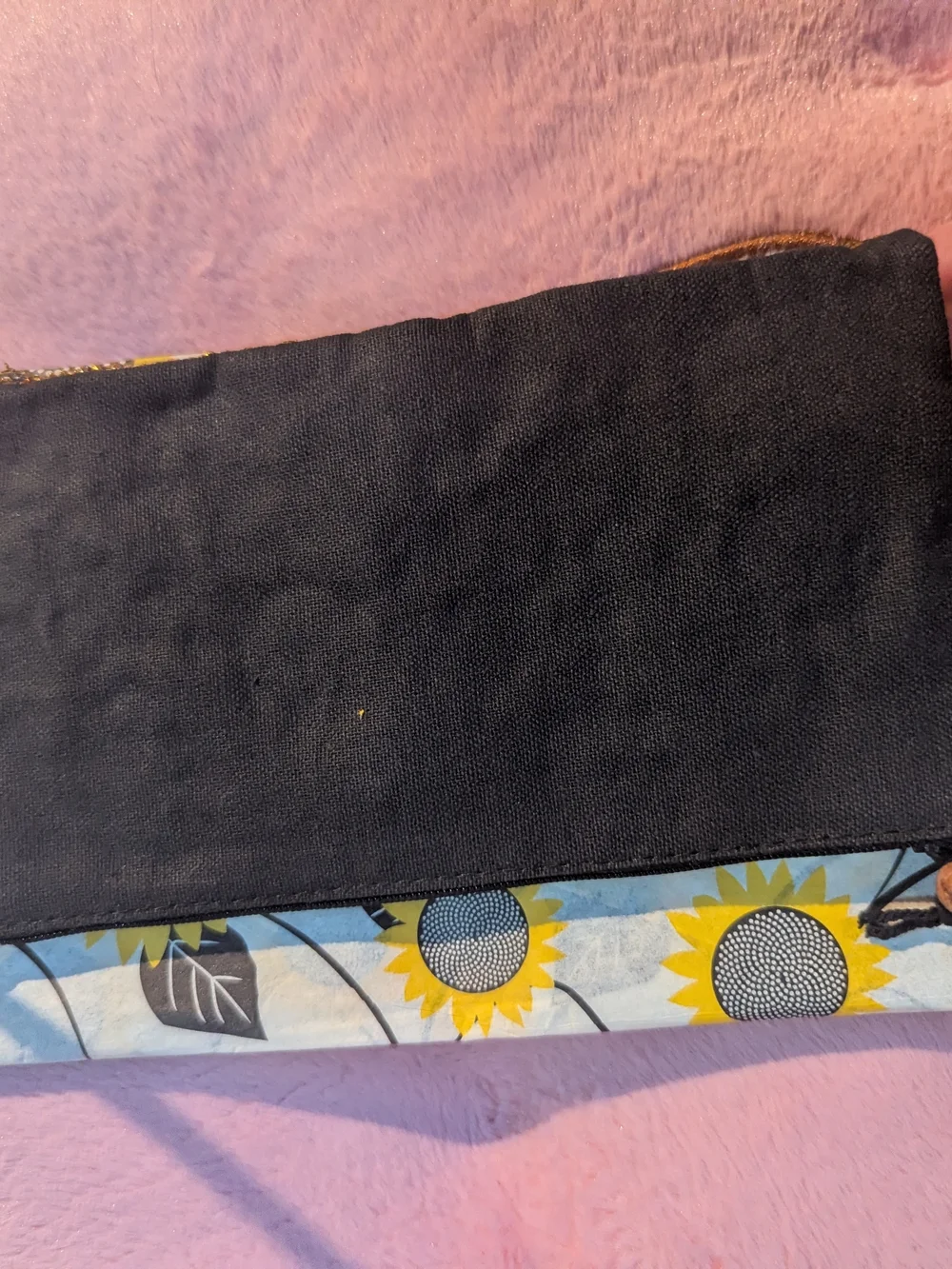 Embellished Floral Sequin Clutch - Pink and Purple